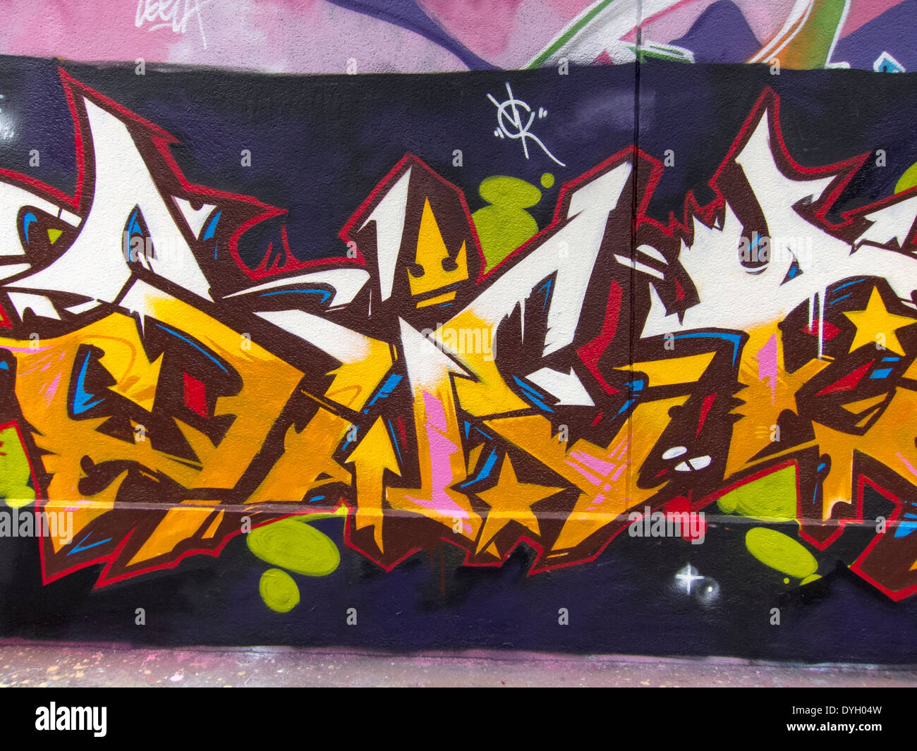 Paris, France, Young French Graffitti Artist Painting Wall, Street Art, urban art Paris