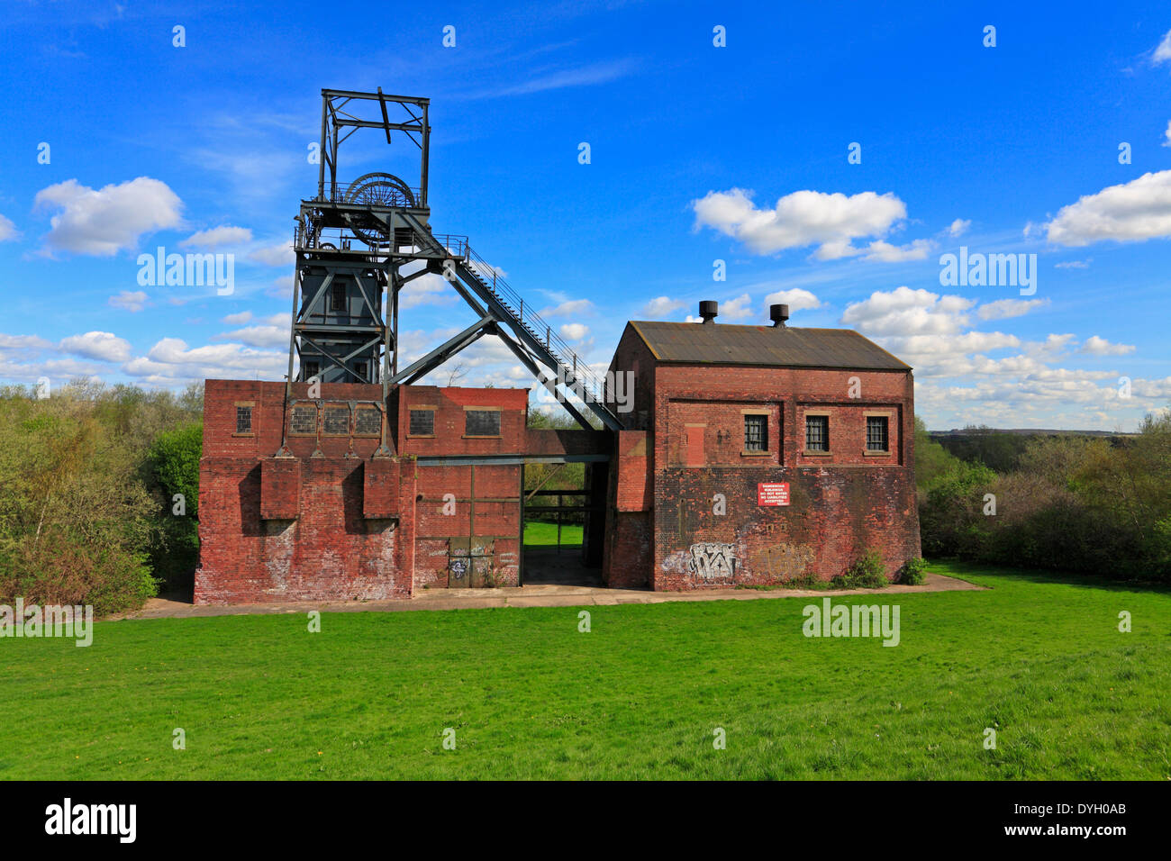 Barnsley Main Colliery pithead and winding house, Barnsley, South Yorkshire, England, UK. Stock Photo