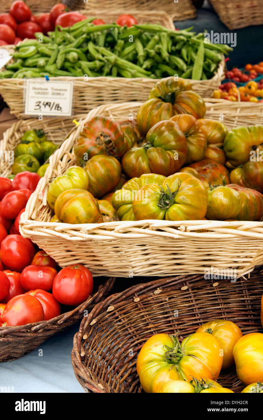 heritage tomatoes at a farmers market stand in Bend, Oregon Stock Photo Alamy