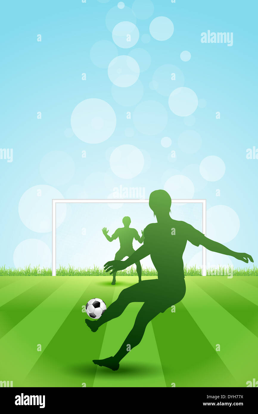 Two Soccer Players Duel in the Game 23985616 Vector Art at Vecteezy