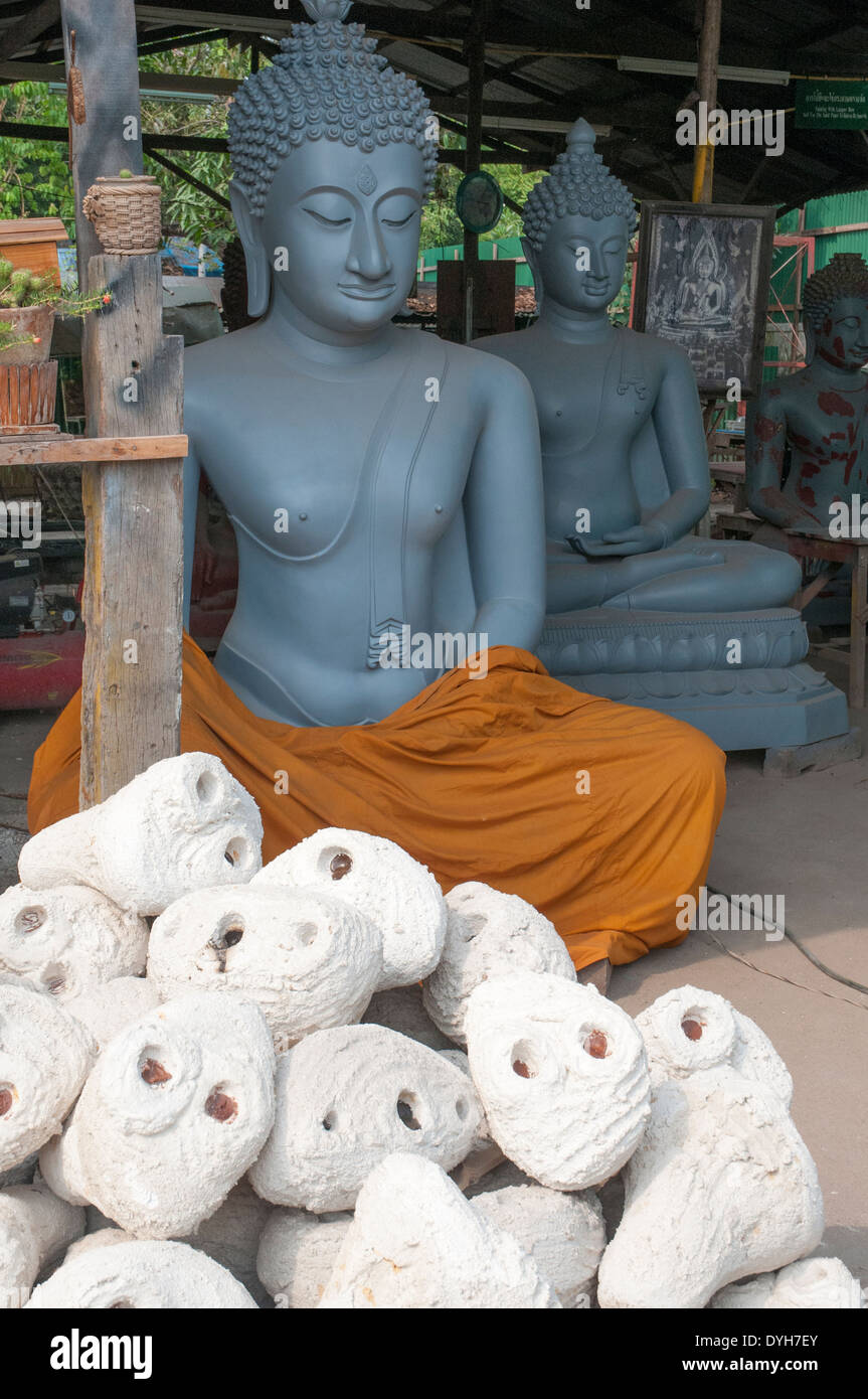 Buddha image foundry, Phitsanulok, Thailand Stock Photo