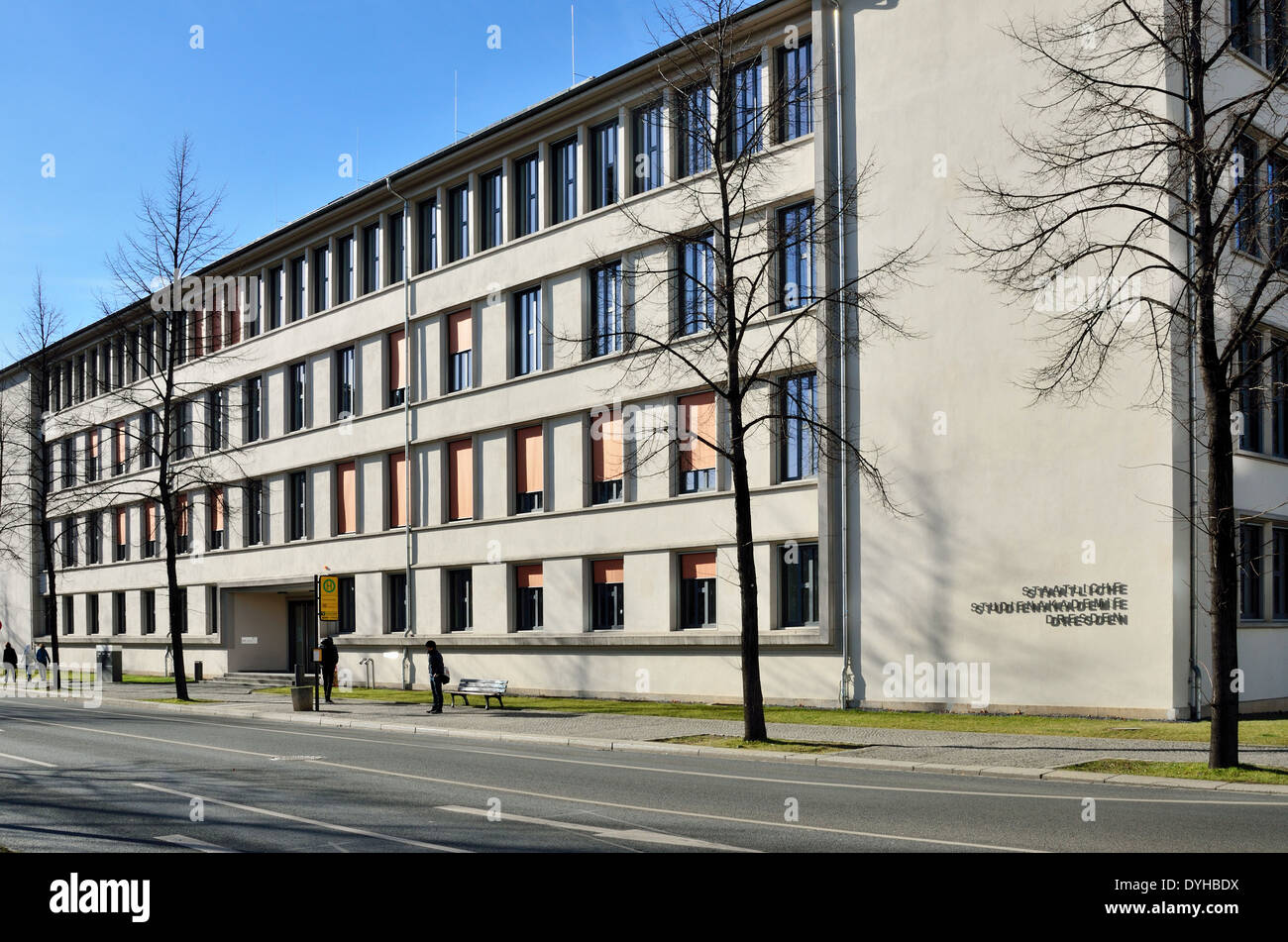 Dresden, Johannstadt, Staatliche Studienakademie Stock Photo