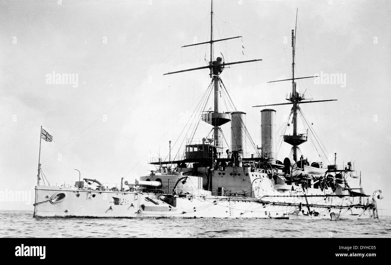 HMS HOOD Royal Navy battleship in 1891 Stock Photo