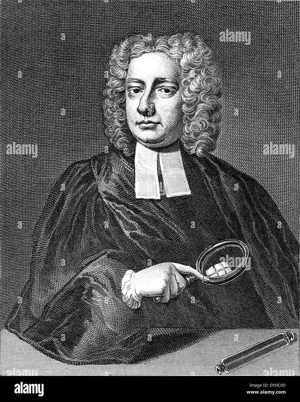 JOHN THEOPHILUS DESAGULIERS (1683-1744) French-born British natural philosopher Stock Photo