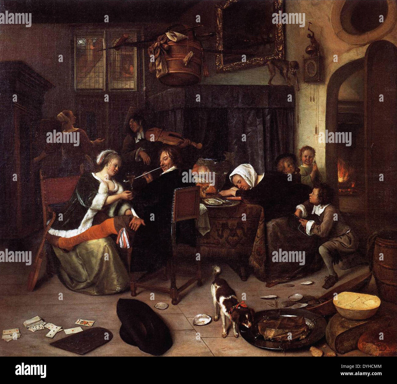 History jan steen the dissolute hou hi-res stock photography and images ...