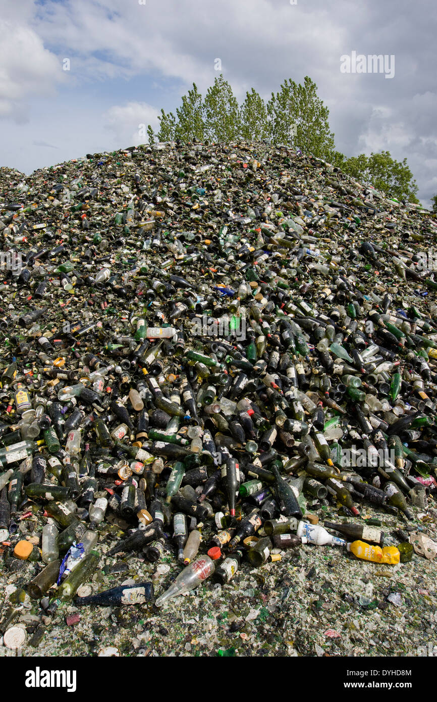 Recycling center for glass Stock Photo Alamy