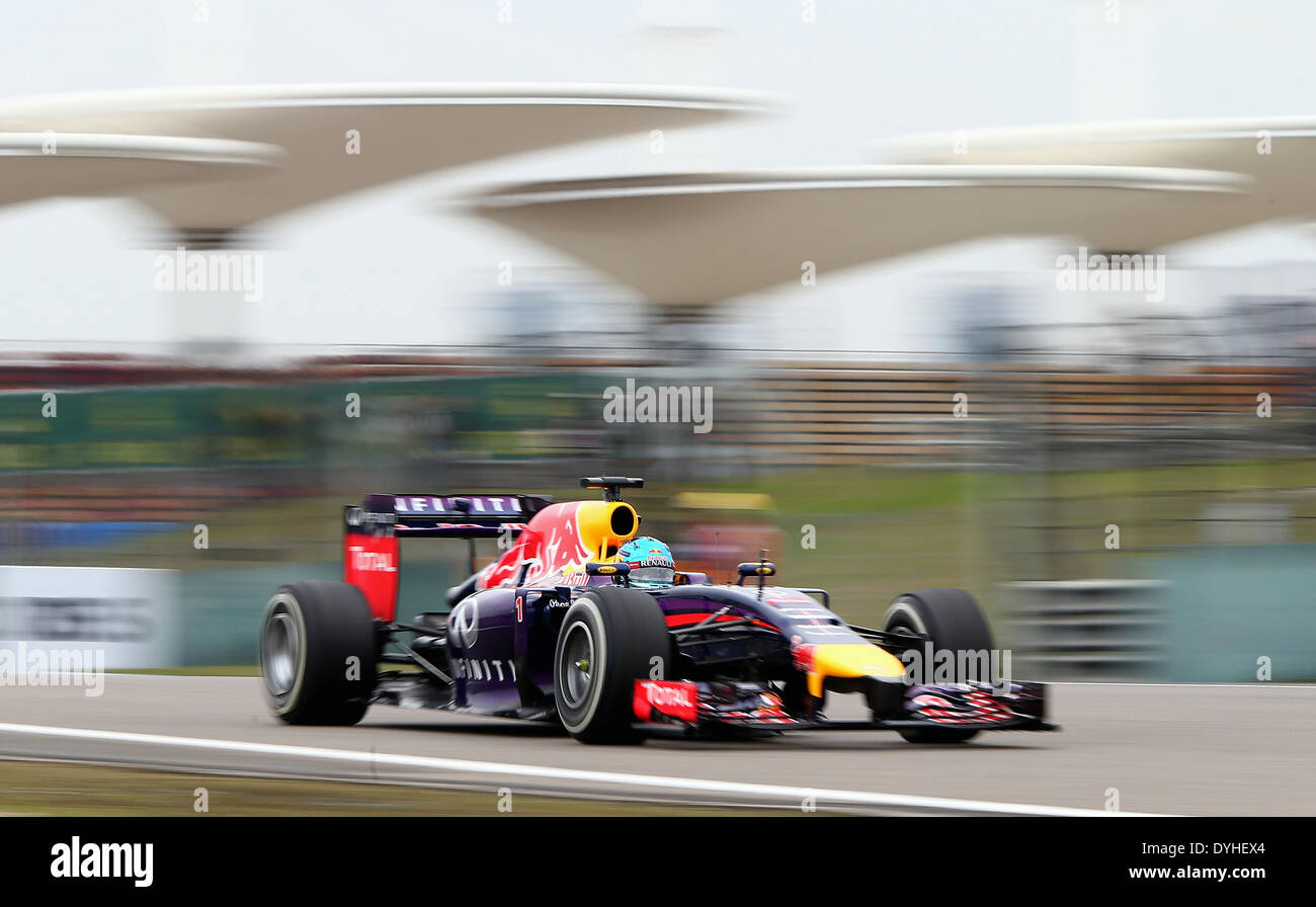 Shanghai, China. 18th Apr, 2014. Red Bull Racing driver Sebastian ...