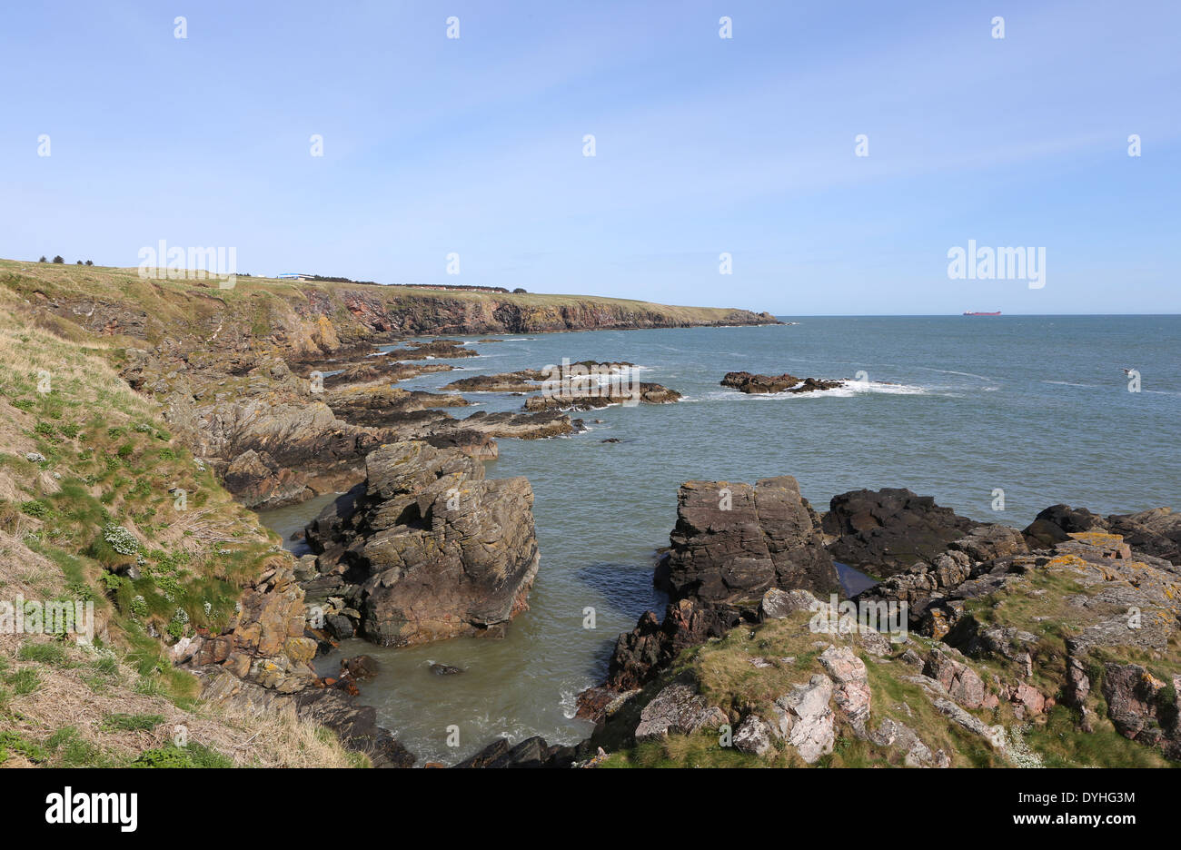 Cove Bay, Aberdeen city, Scotland, UK Stock Photo