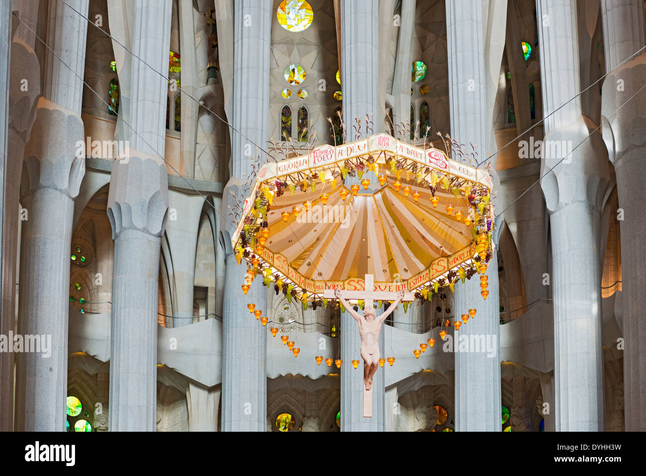 Jesus On The Cross - Sagrada Familia Church - Barcelona Spiral