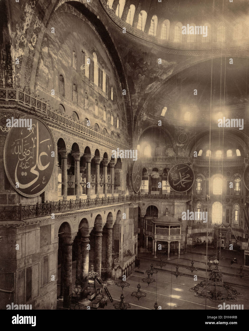 Interior Of Ayasofya Mosque Formerly The Church Of Hagia