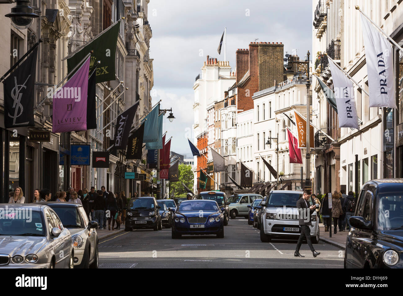 London, UK. 18th April 2014. Bond Street, the most expensive street in