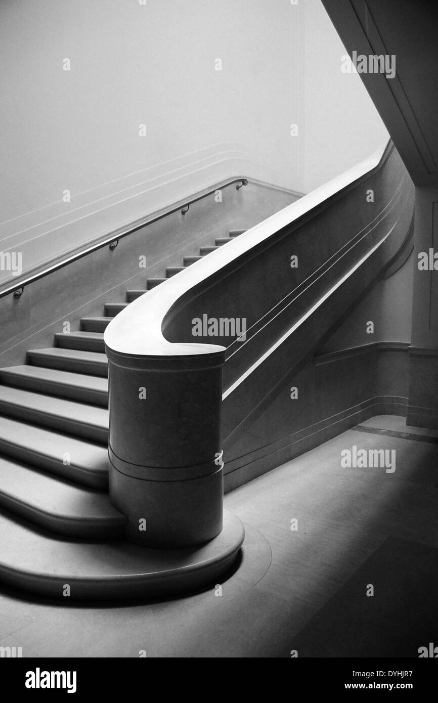 Stairwell at The National Gallery of Art in Washington, D.C Stock Photo