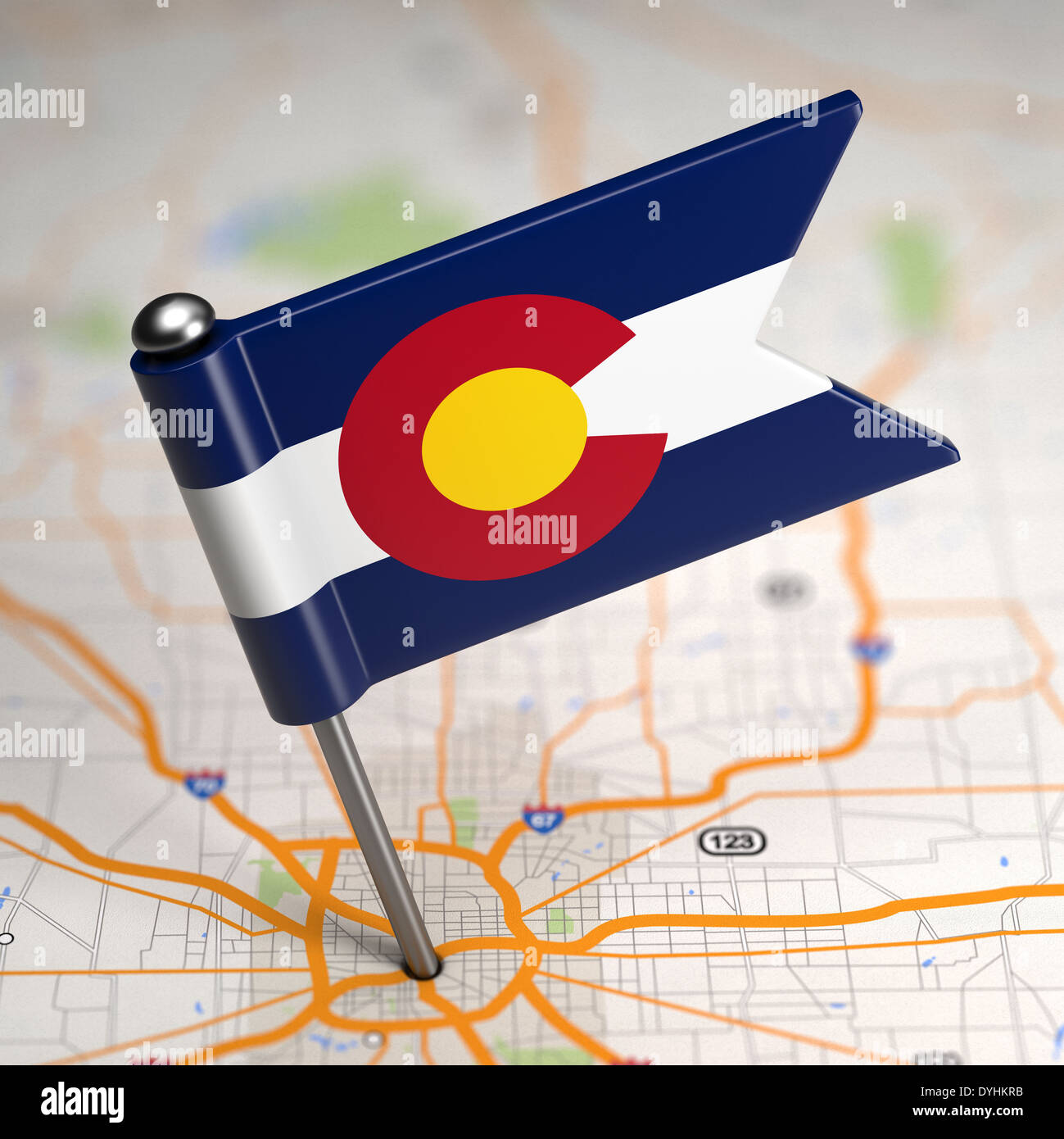 Colorado map and flag hi-res stock photography and images - Alamy