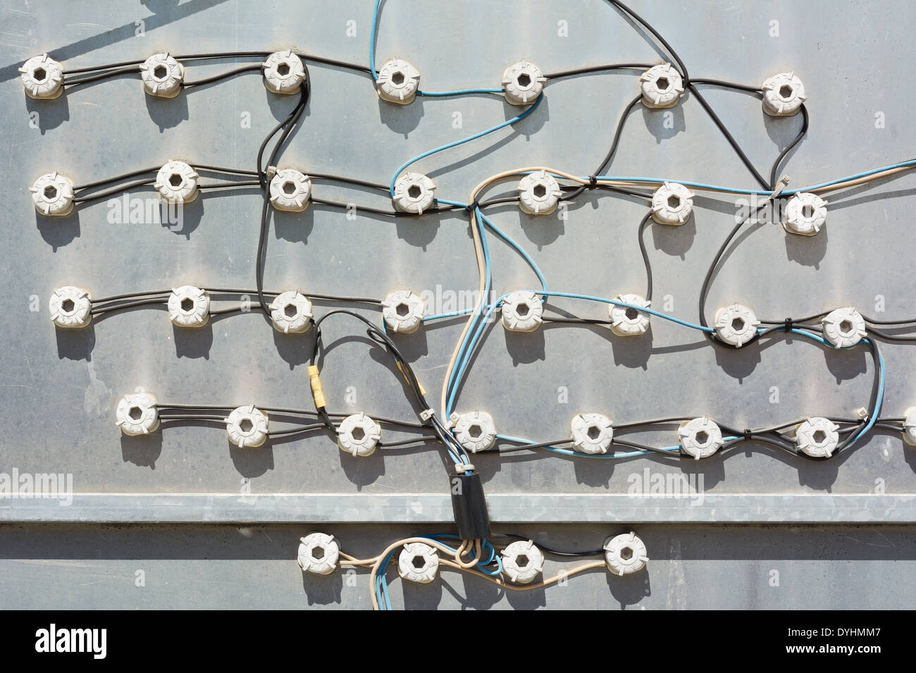 Back Side of Light Panel with Electrical Connectors Stock Photo Alamy