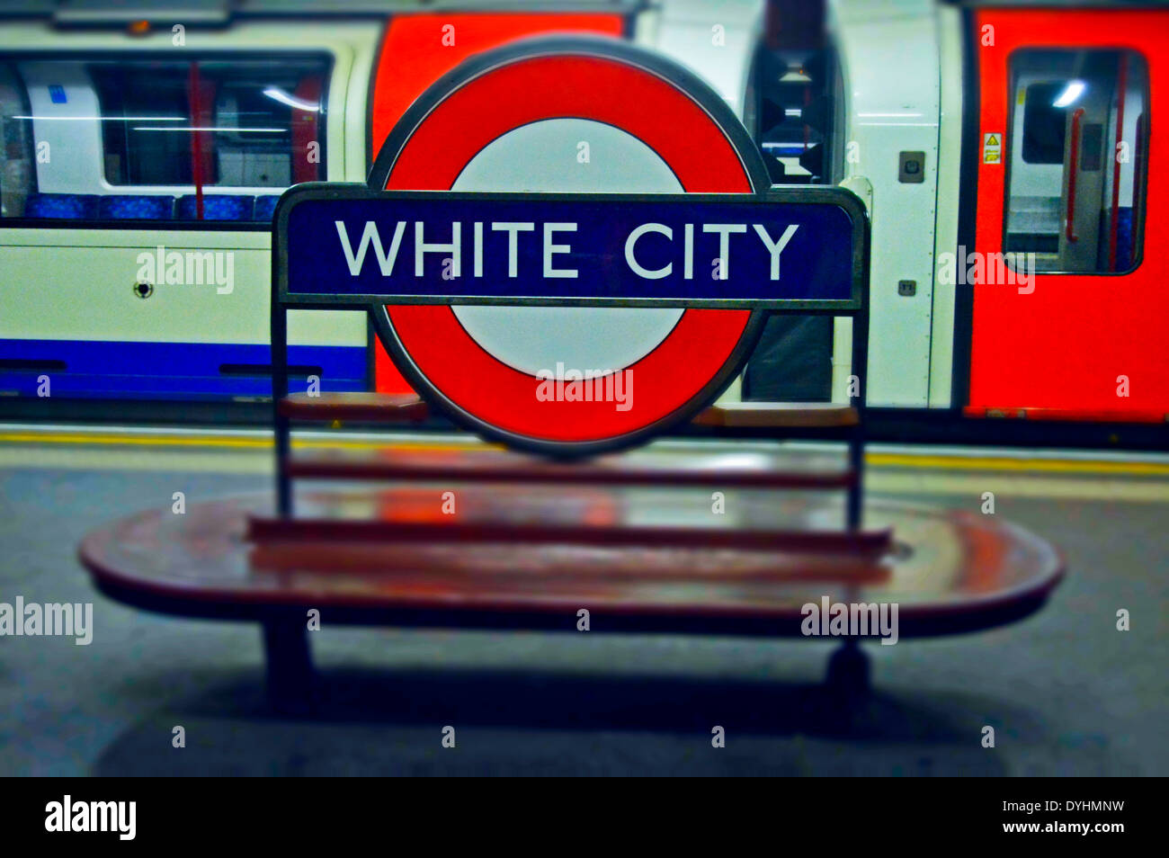 White City Underground Station roundel, London Borough of Hammersmith