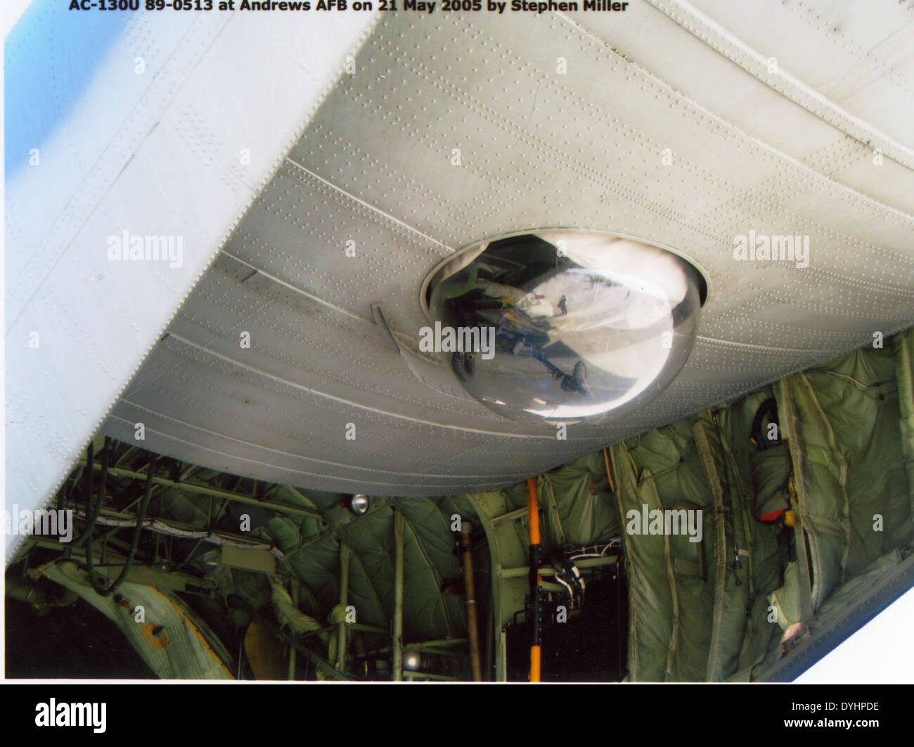 The Lockheed AC-130U, tail number 89-0513, was photographed at Andrews Air Force Base on May 21, 2005. The AC-130U is an armed reconnaissance aircraft used by the U.S. Air Force for close air support and precision strikes. Stock Photo