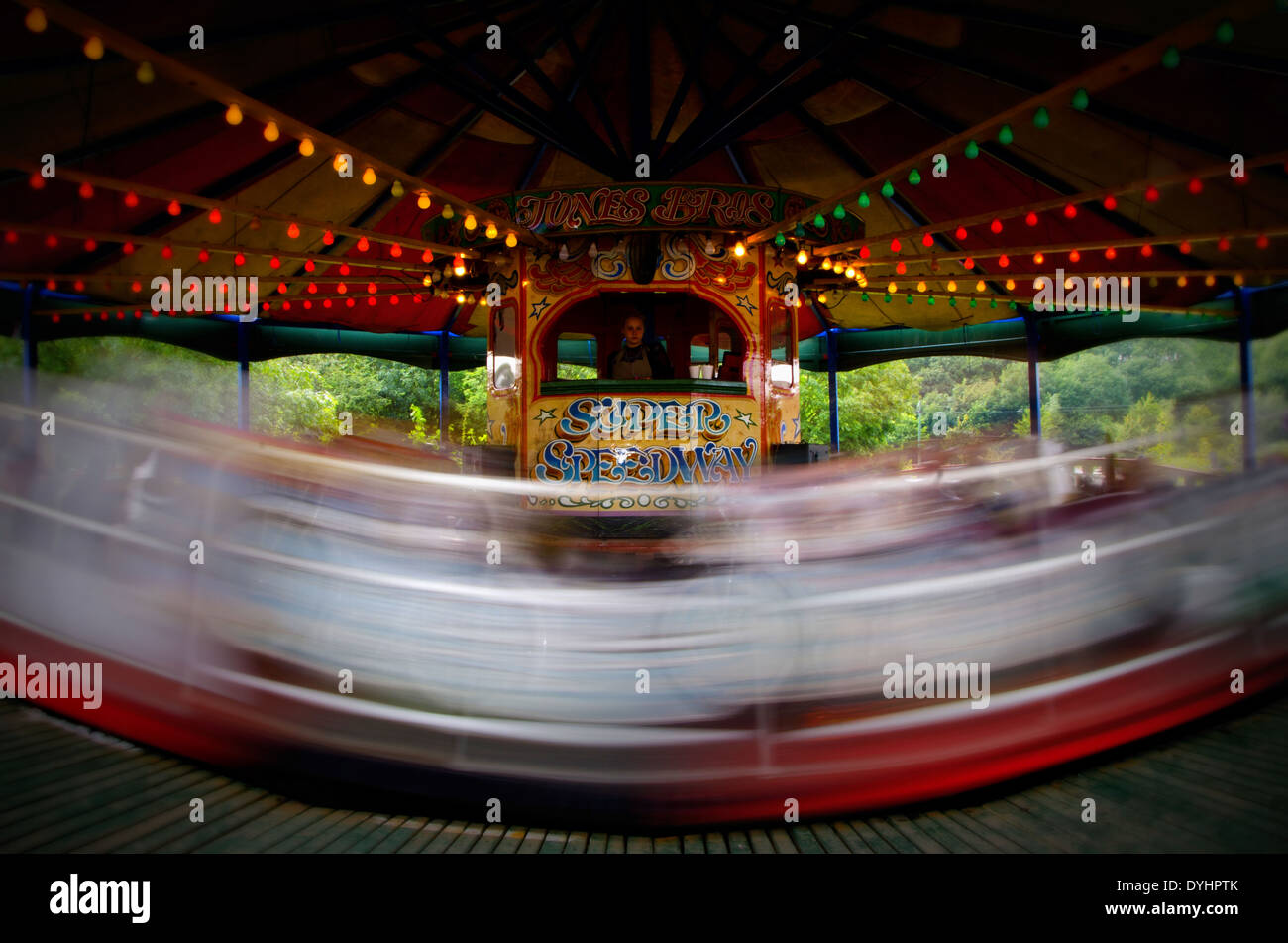 Victorian fairground ride. Taken at the Black Country Museum, Dudley in the West Midlands UK. Stock Photo