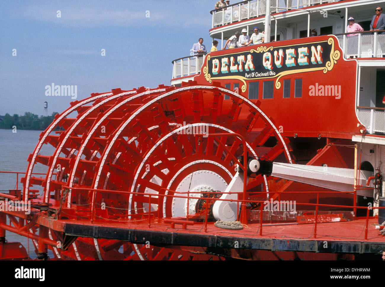 Passengers Overlooking the Paddle Wheel of the Delta Queen in