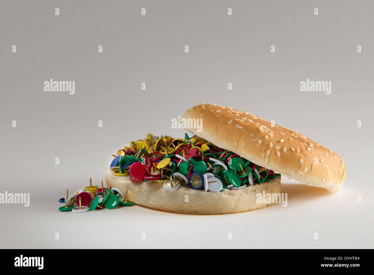 Fast food bread and pins Stock Photo - Alamy