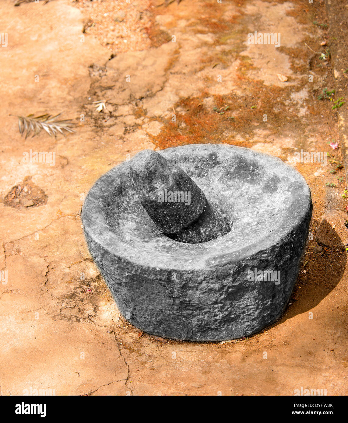 Grinding stone in India Stock Photo - Alamy