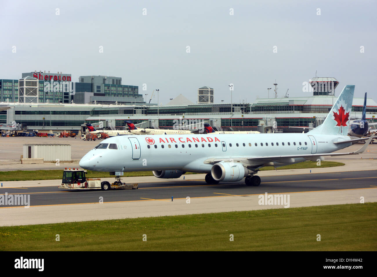 Air Canada airplane In Pearson airport, Ontario, Canada Stock Photo