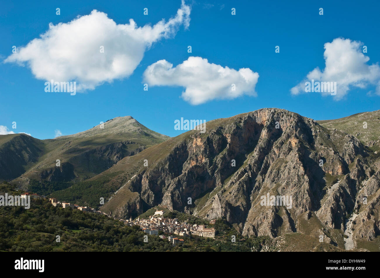 village in Sicily Mountains, Italy Stock Photo Alamy