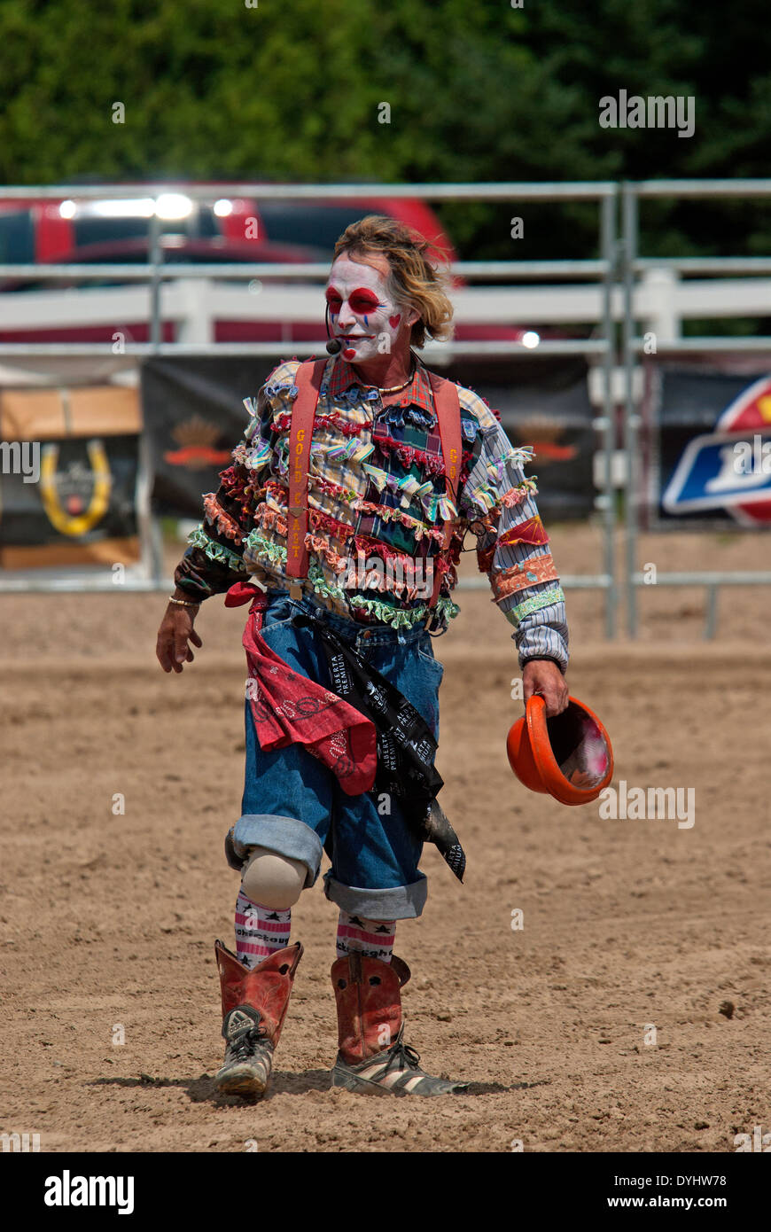 Rodeo clown Stock Photo