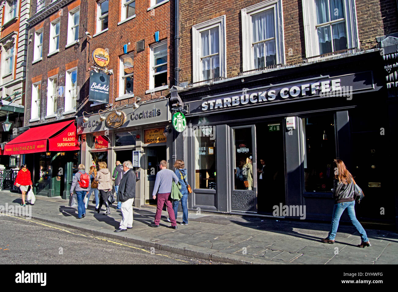 Exterior of coffee shops, Covent Garden, West End, London, England, United Kngdom Stock Photo