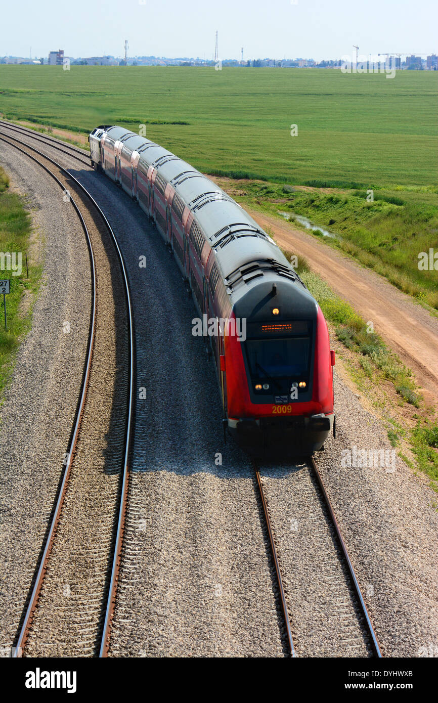 Train in central Israel Stock Photo Alamy