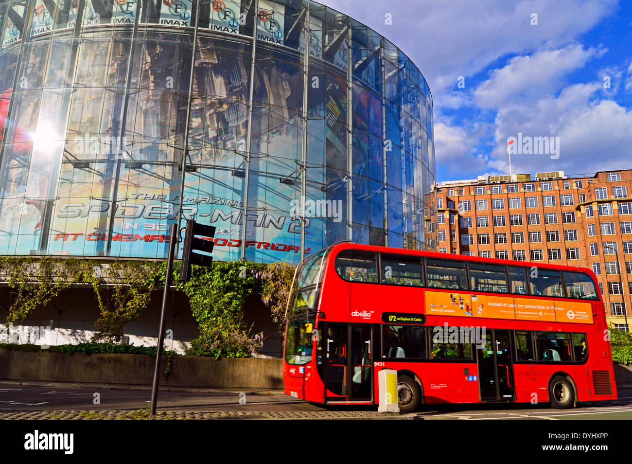 The BFI London IMAX cinema, north of Waterloo Station, London, England, United Kingdom Stock Photo