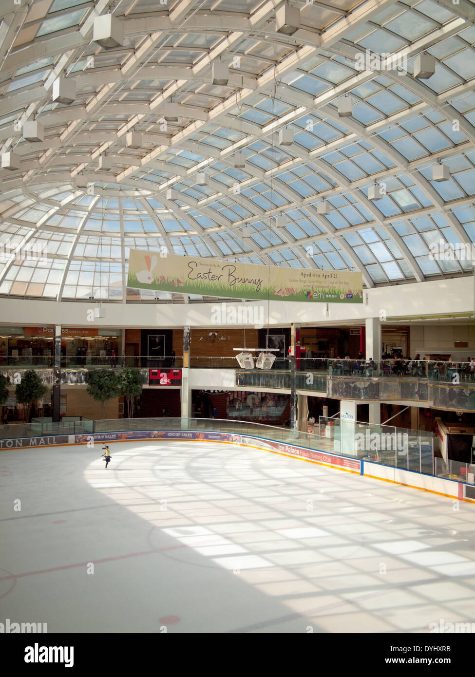 A view of the Ice Palace skating rink at West Edmonton Mall in Edmonton, Alberta, Canada. Stock Photo