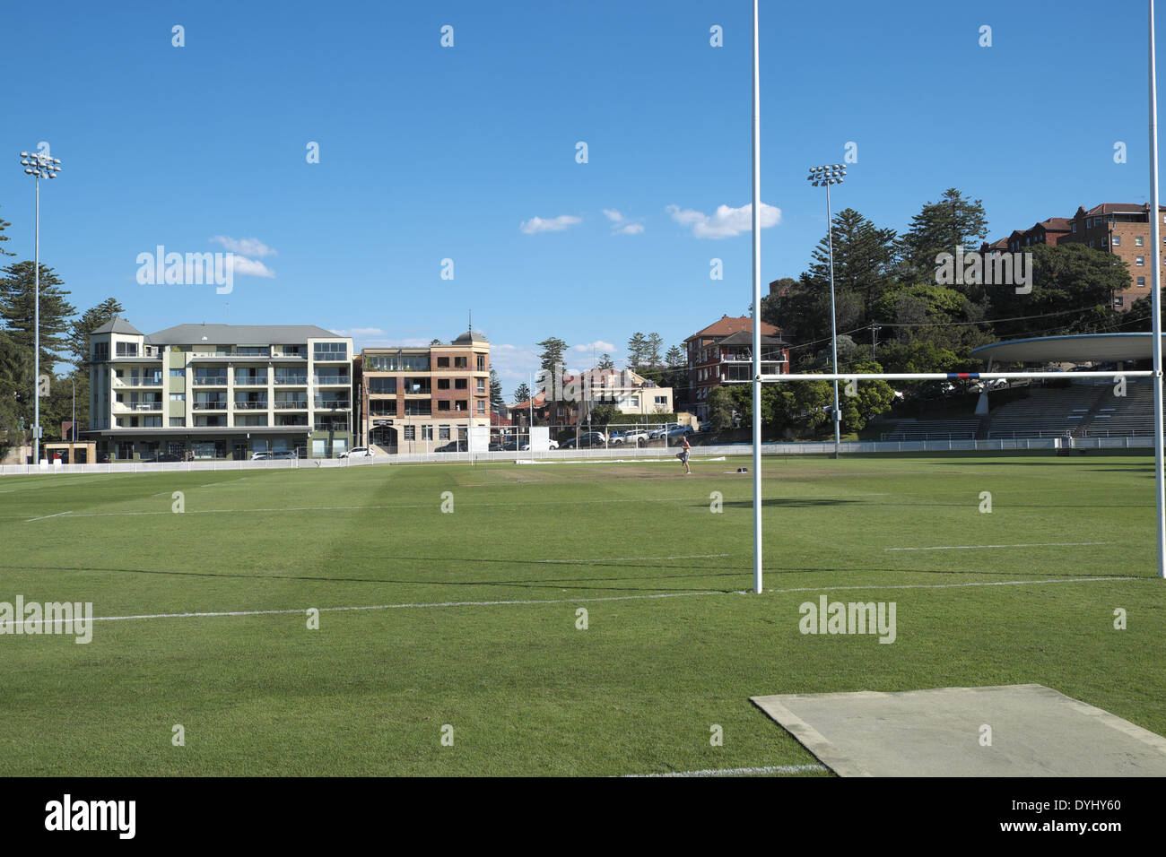 football Manly oval sports ground on pittwater road,manly,sydney,australia Stock Photo