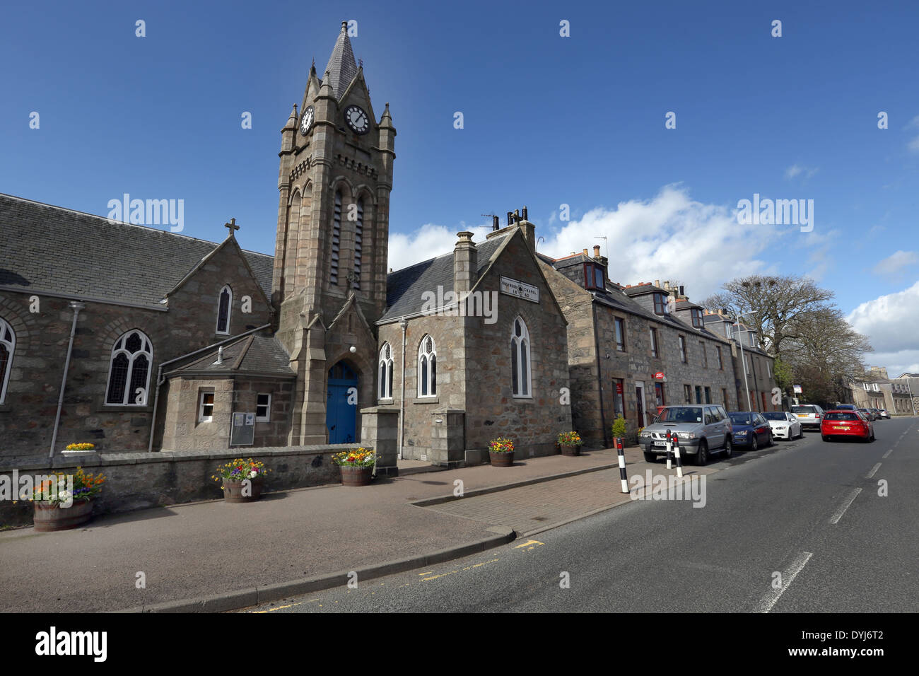 Historic Holyrood Chapel in the village of Newburgh, Aberdeenshire, Scotland, UK Stock Photo