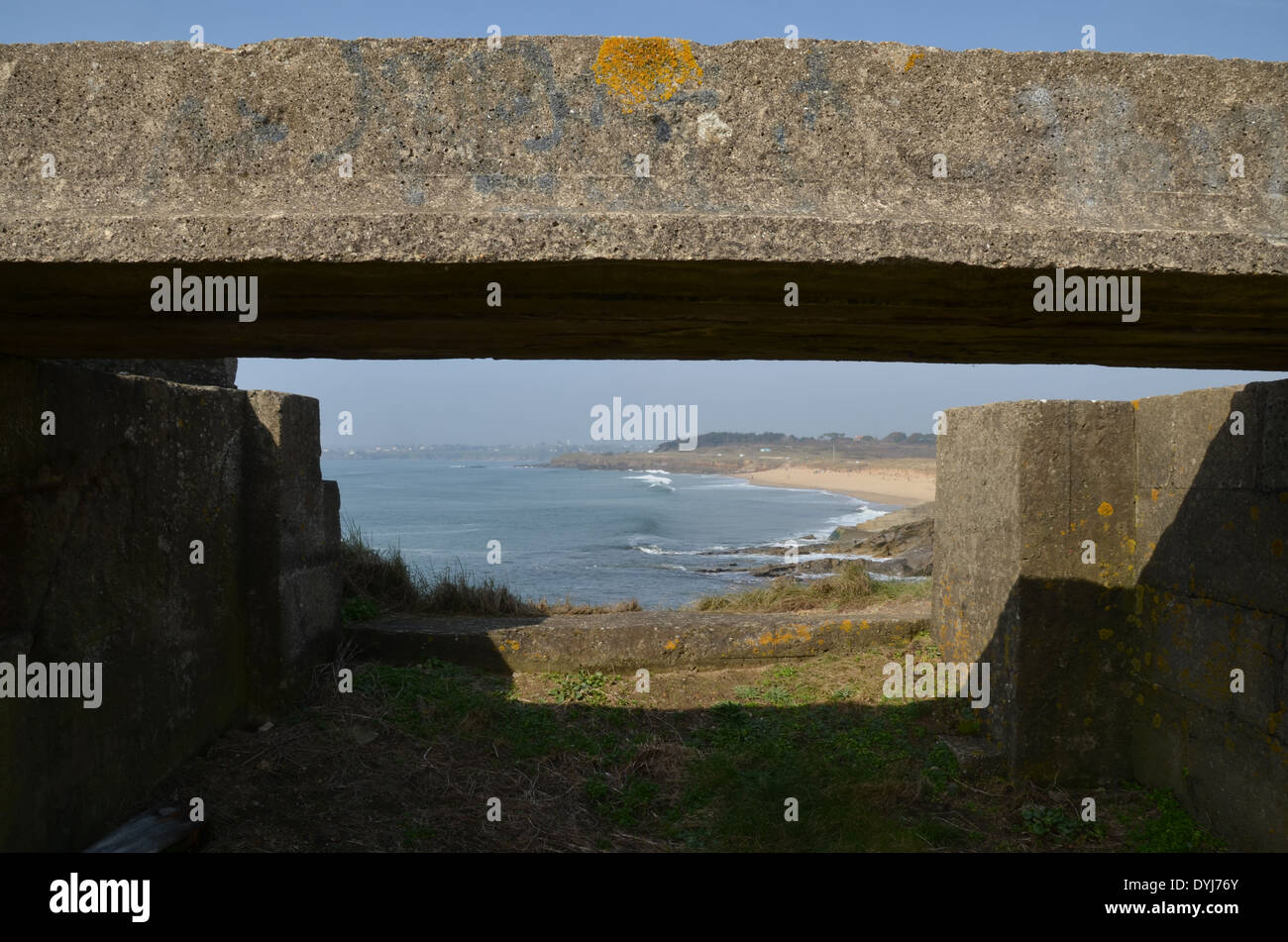WW2: remains of the German Atlantic wall in Brittany. Stock Photo