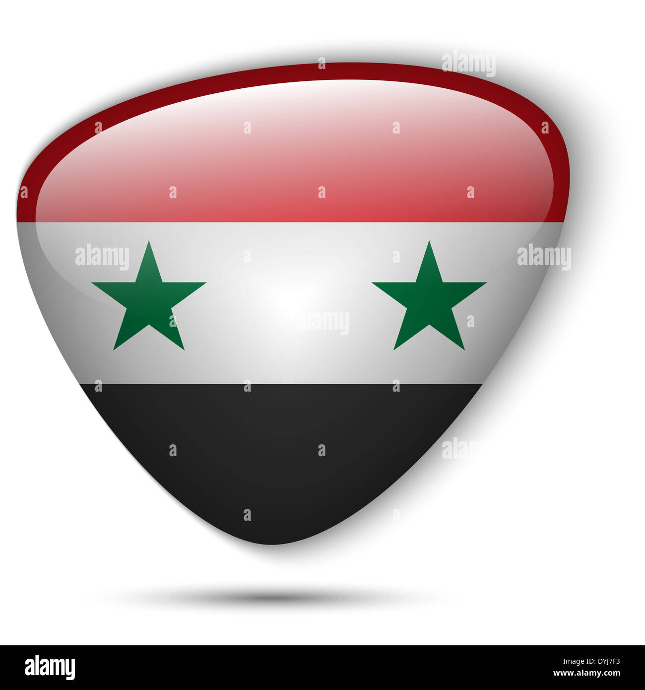 Vector - Syria Flag Glossy Button Stock Photo - Alamy