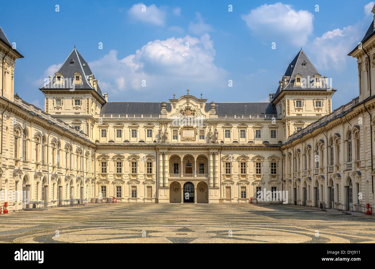 Valentino Castle - former residence of Royal House of Savoy in Turin, Italy. Stock Photo