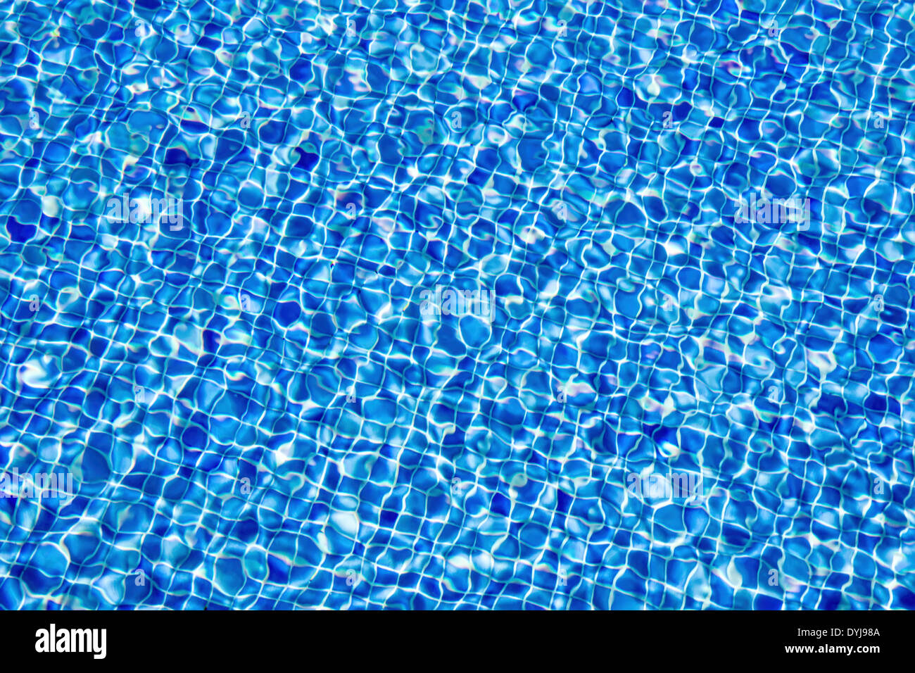 Clear blue tiled water Stock Photo