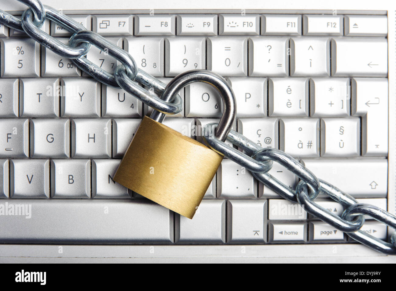 Keyboard with padlock Stock Photo Alamy