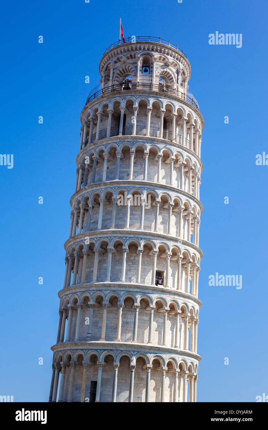 Famous Leaning Tower of Pisa in Tuscany Stock Photo
