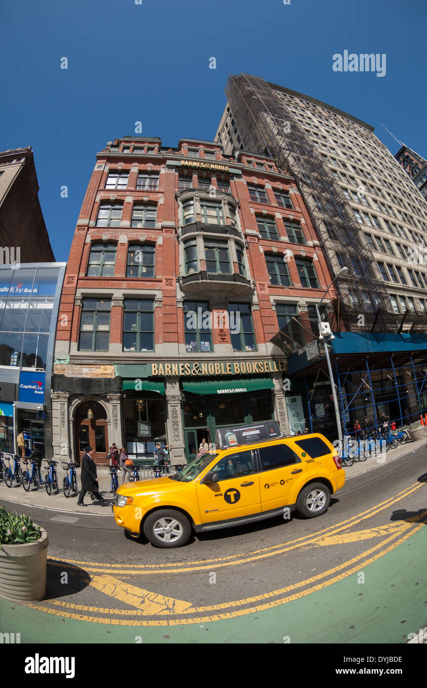 A Barnes & Noble bookstore off of Union Square in New York is seen on Wednesday, April 16, 2014.(© Richard B. Levine) Stock Photo