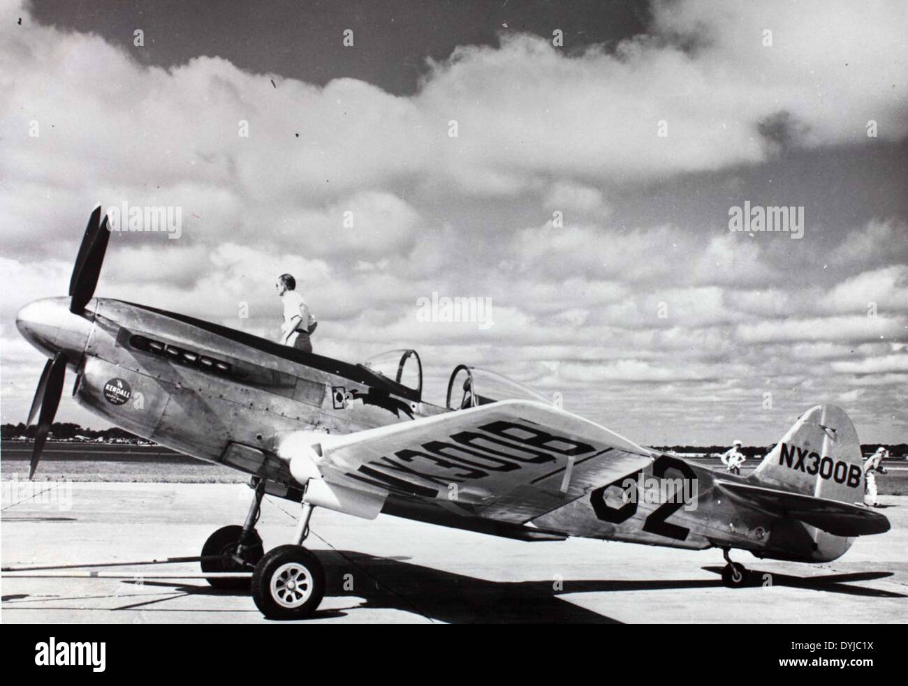 Curtiss XP-40Q, NX300B Curtiss P-40K-1-CU Warhawk (modified as XP-40Q) Stock Photo