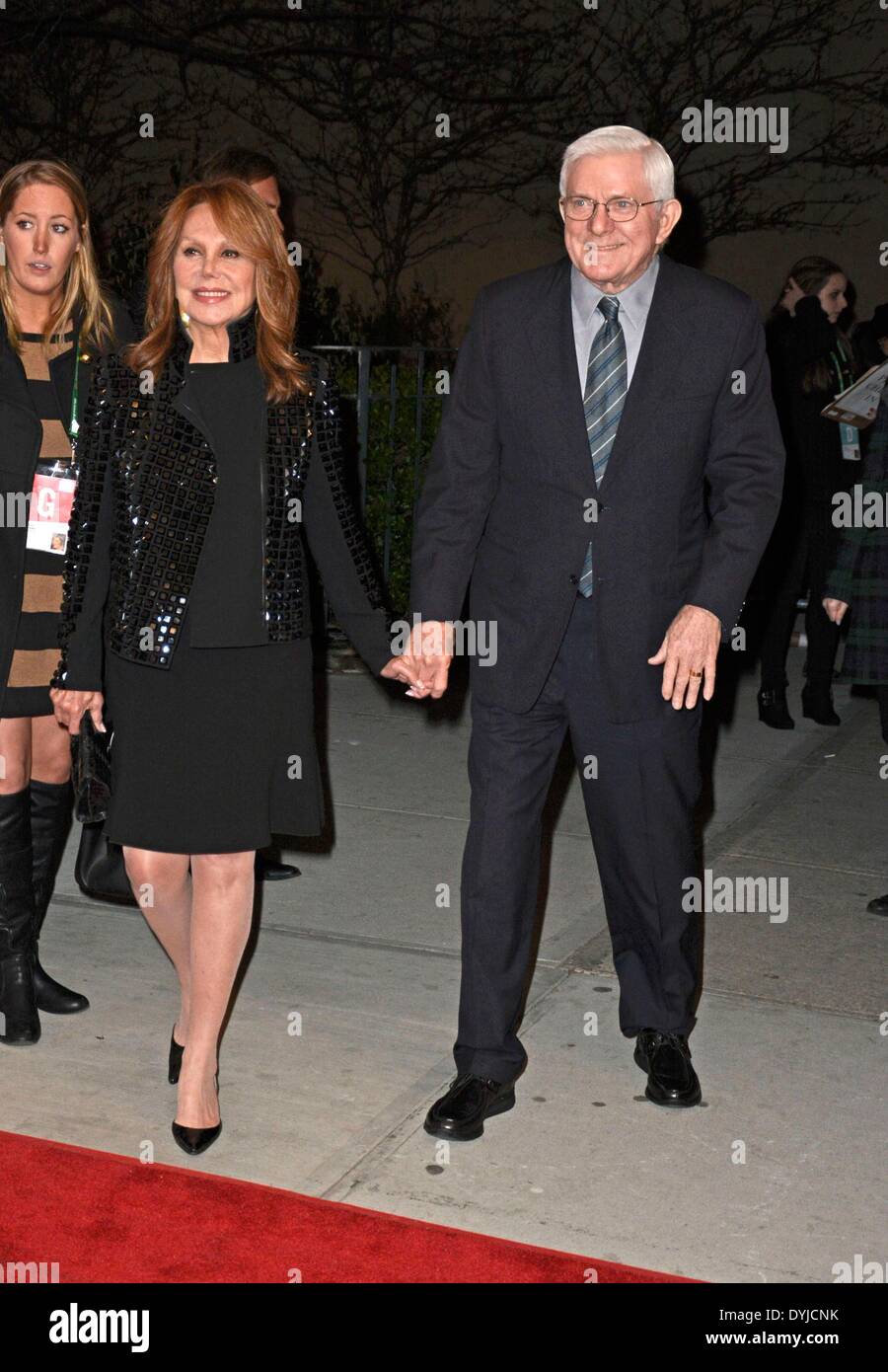 New York, NY, USA. 18th Apr, 2014. Phil Donahue, Marlo Thomas at arrivals for ALL ABOUT ANN Premiere at 2014 Tribeca Film Festival, The School of Visual Arts (SVA) Theatre, New York, NY April 18, 2014. Credit:  Derek Storm/Everett Collection/Alamy Live News Stock Photo
