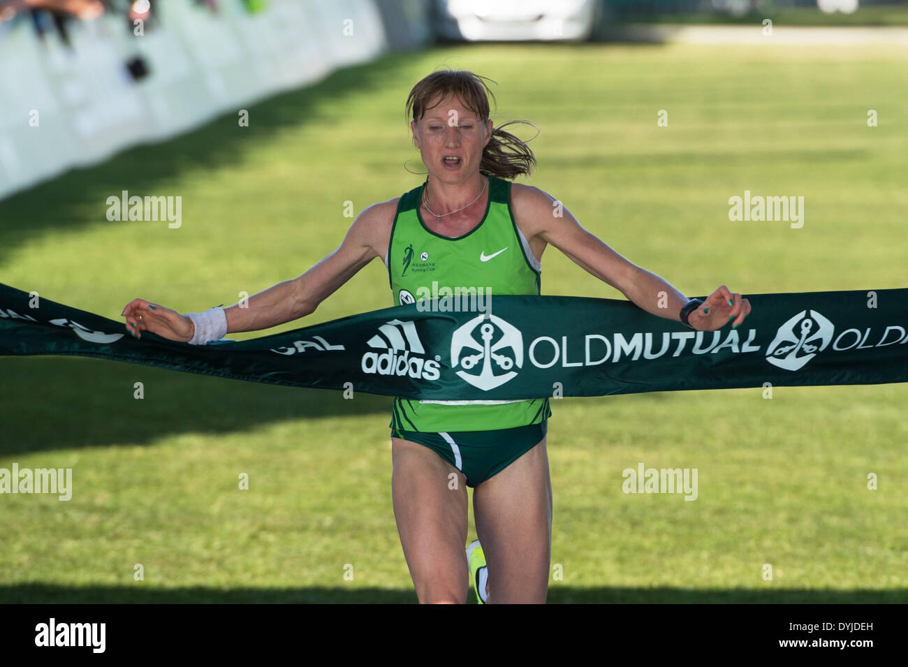 CAPE TOWN, South Africa - Saturday 19 April 2014, Womens first place winner Nina Podnebesnova during the ultra marathon of the Old Mutual Two Oceans Marathon.  Photo by Roger Sedres/ ImageSA/Alamy Live News Stock Photo