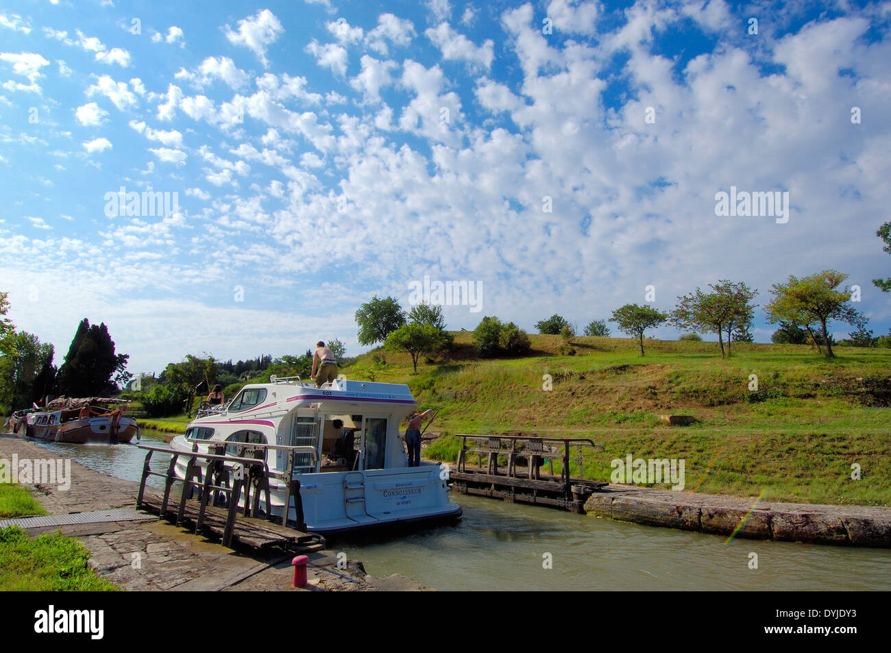The Neuf Ecluses, Canal du Midi, Beziers, Herault, Languedoc-Roussillon, France Stock Photo