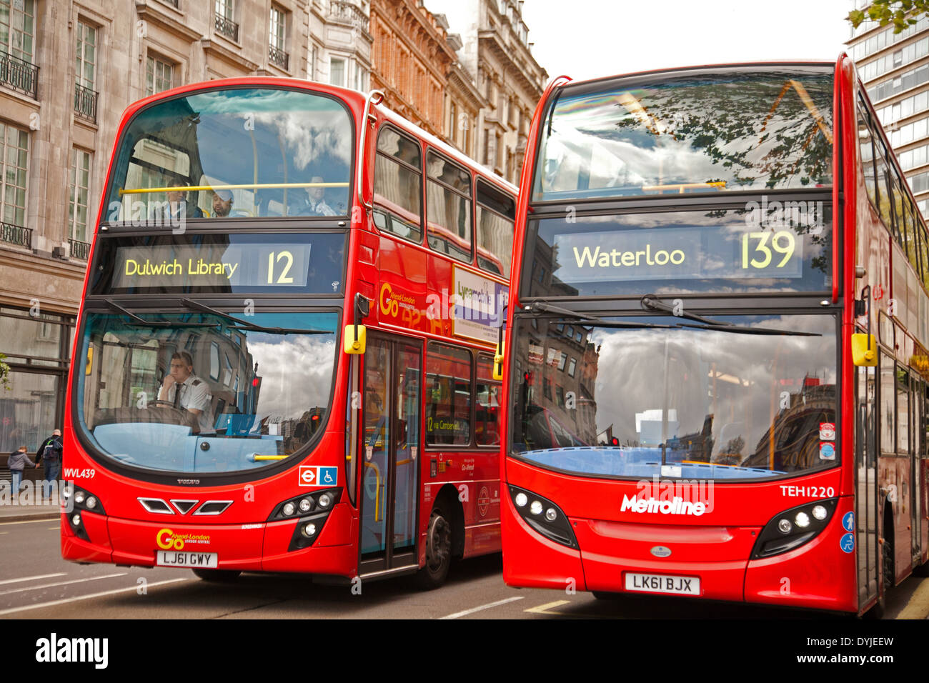 London Buses Stock Photo