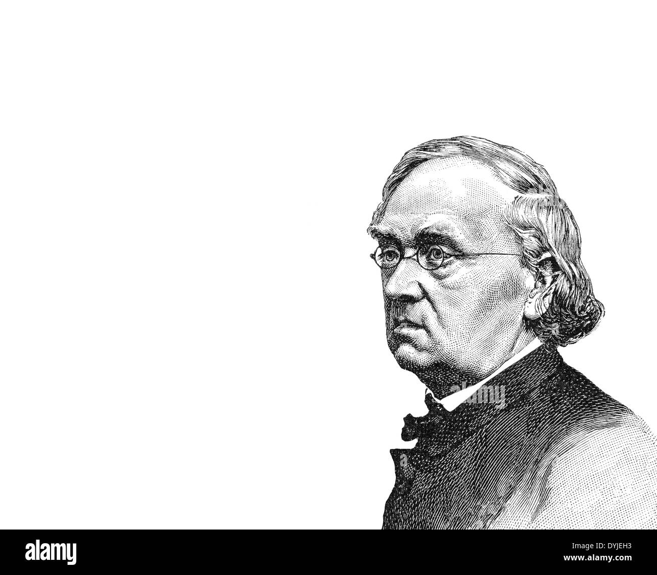 Eduard Friedrich Phillip Moerike, 1804-1875, German poet of the Swabian School, storyteller and translator Stock Photo
