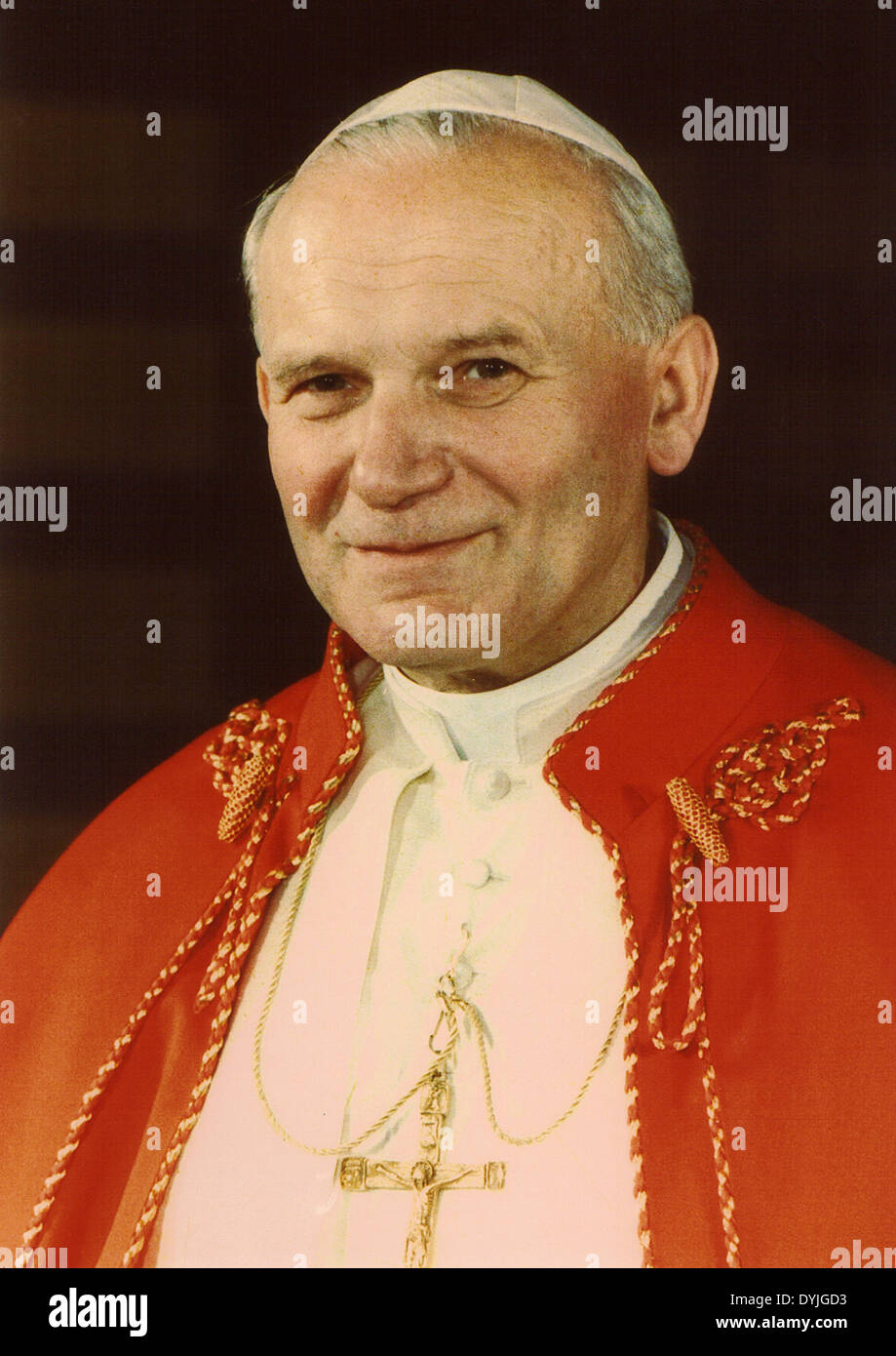 Pope John Paul II Portrait Stock Photo