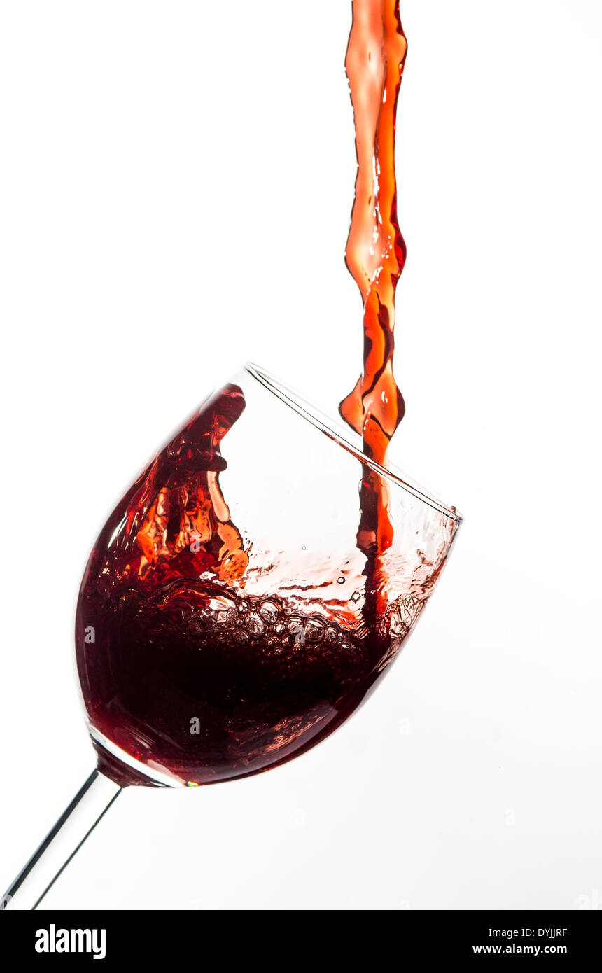 Red wine in a glass! Stock Photo