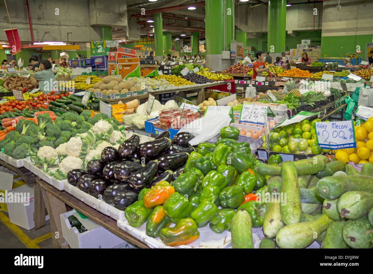 Fruit and vegetable stalls, Paddys market, Chinatown, Sydney Stock Photo Alamy