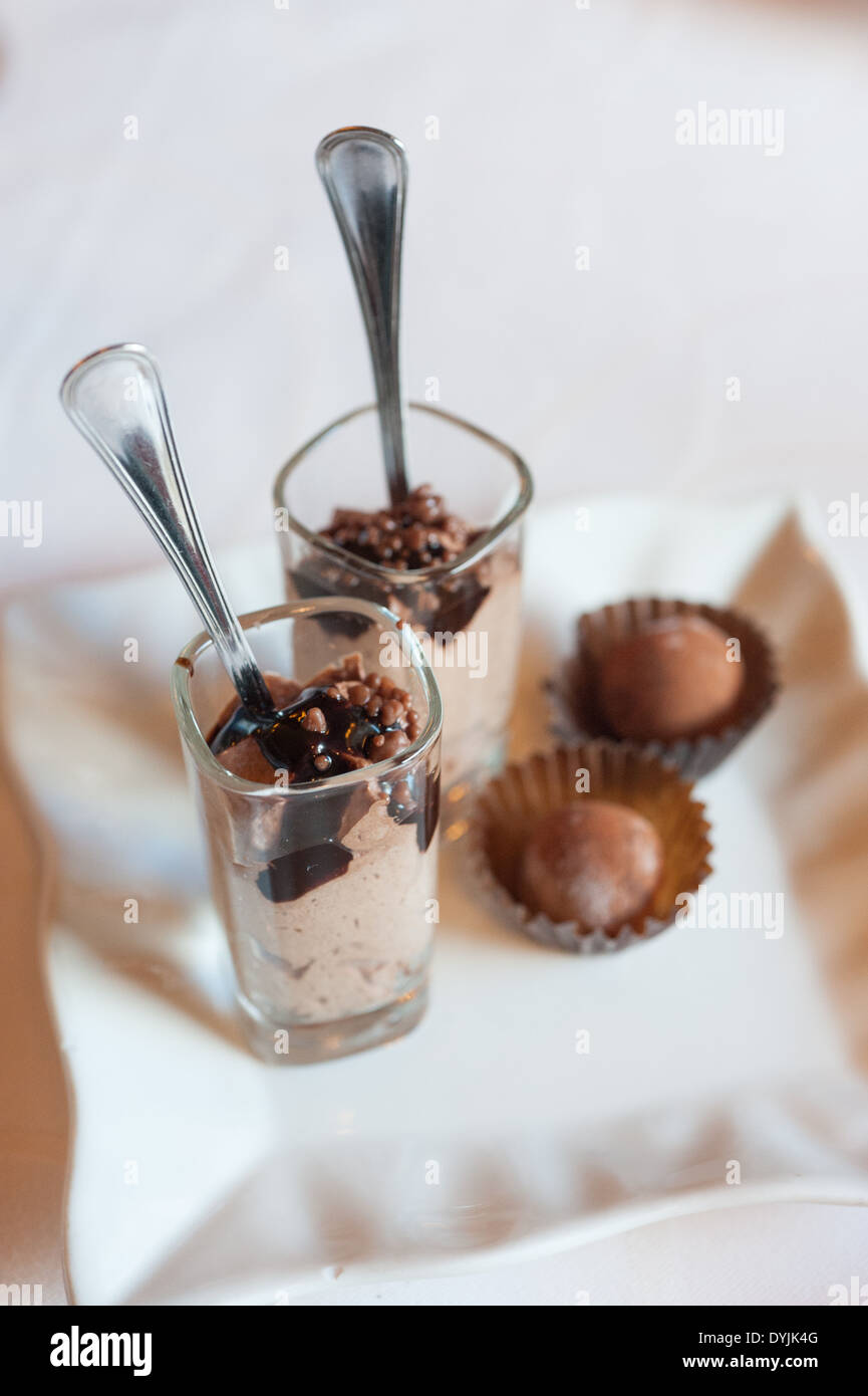 Chocolate dessert, Hervas, Caceres, Extremadura, Spain, Europe Stock